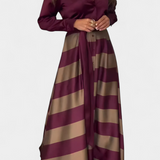 Abito Camicia Lungo a Righe con Cintura