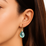 Orecchini in cristallo color oro e argento
