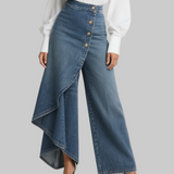 Lada - Pantaloni in denim larghi con bottoni