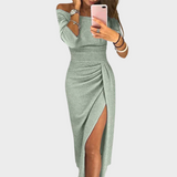 Evelyn - Abito elegante con spalle scoperte