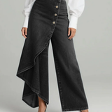 Lada - Pantaloni in denim larghi con bottoni