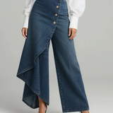 Lada - Pantaloni in denim larghi con bottoni
