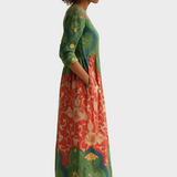 Klara - Abito lungo con stampa floreale vintage