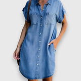 Paulina – Abito in denim moderno ed elegante per ogni occasione