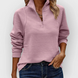 Nina - Maglietta elegante con mezza zip