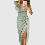 Evelyn - Abito elegante con spalle scoperte