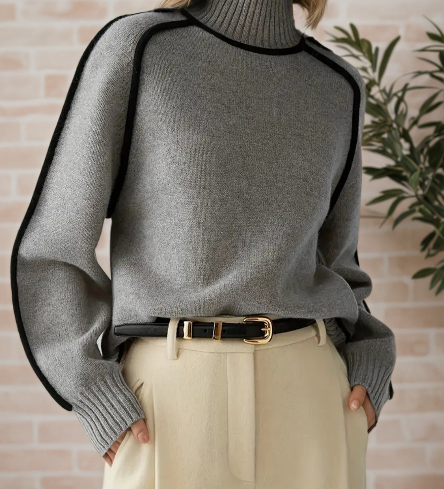 Donna | Maglione Elegante con Collo Alto