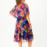 Barbara – Abito elegante in chiffon con stampa