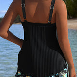 Julia | Tankini a righe con parte inferiore da bagno a due pezzi
