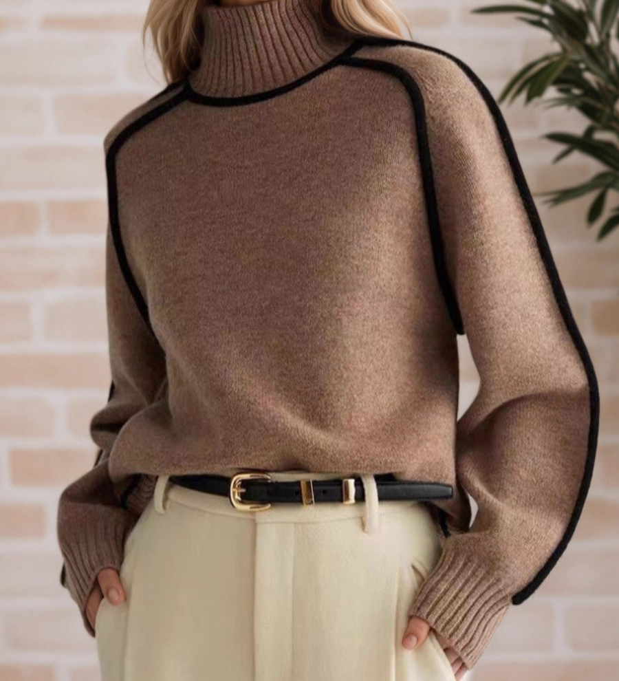 Donna | Maglione Elegante con Collo Alto