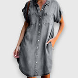 Paulina – Abito in denim moderno ed elegante per ogni occasione