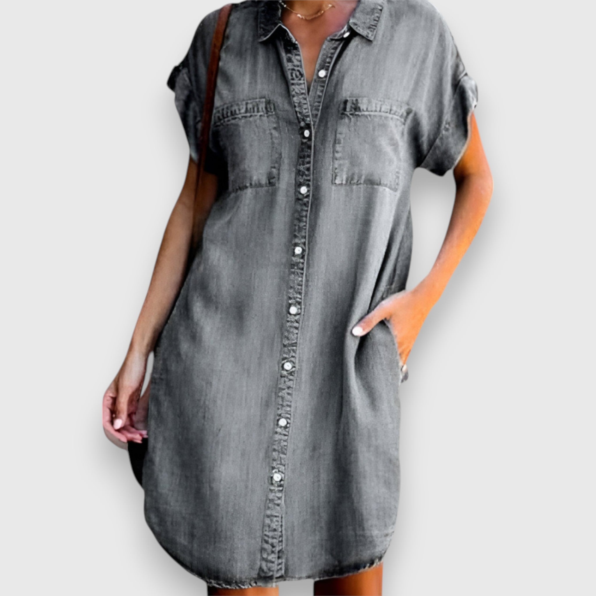 Paulina – Abito in denim moderno ed elegante per ogni occasione