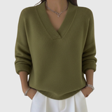 Faye | Maglione a collo V morbido dallo stile casual
