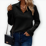 Nina - Maglietta elegante con mezza zip
