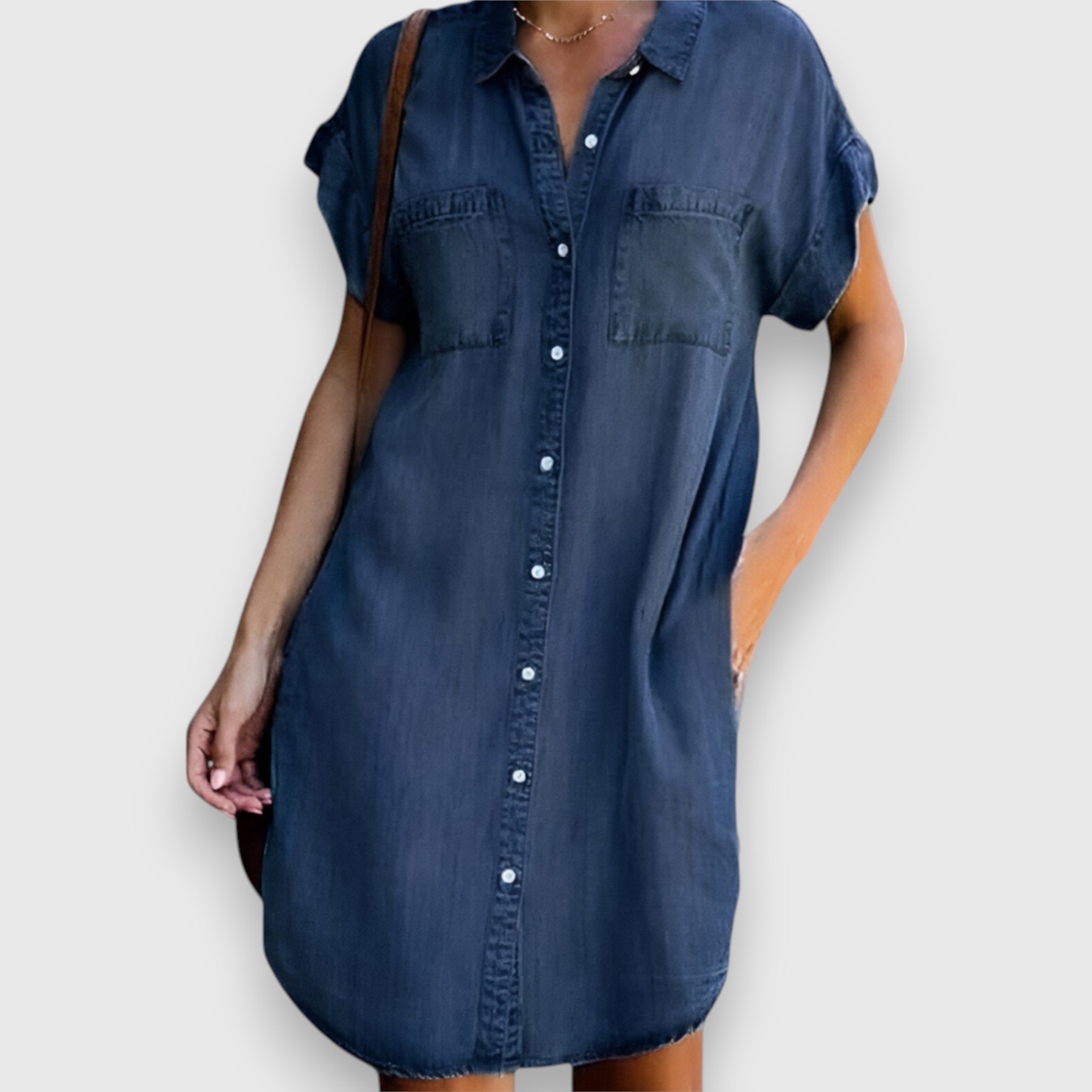 Paulina – Abito in denim moderno ed elegante per ogni occasione