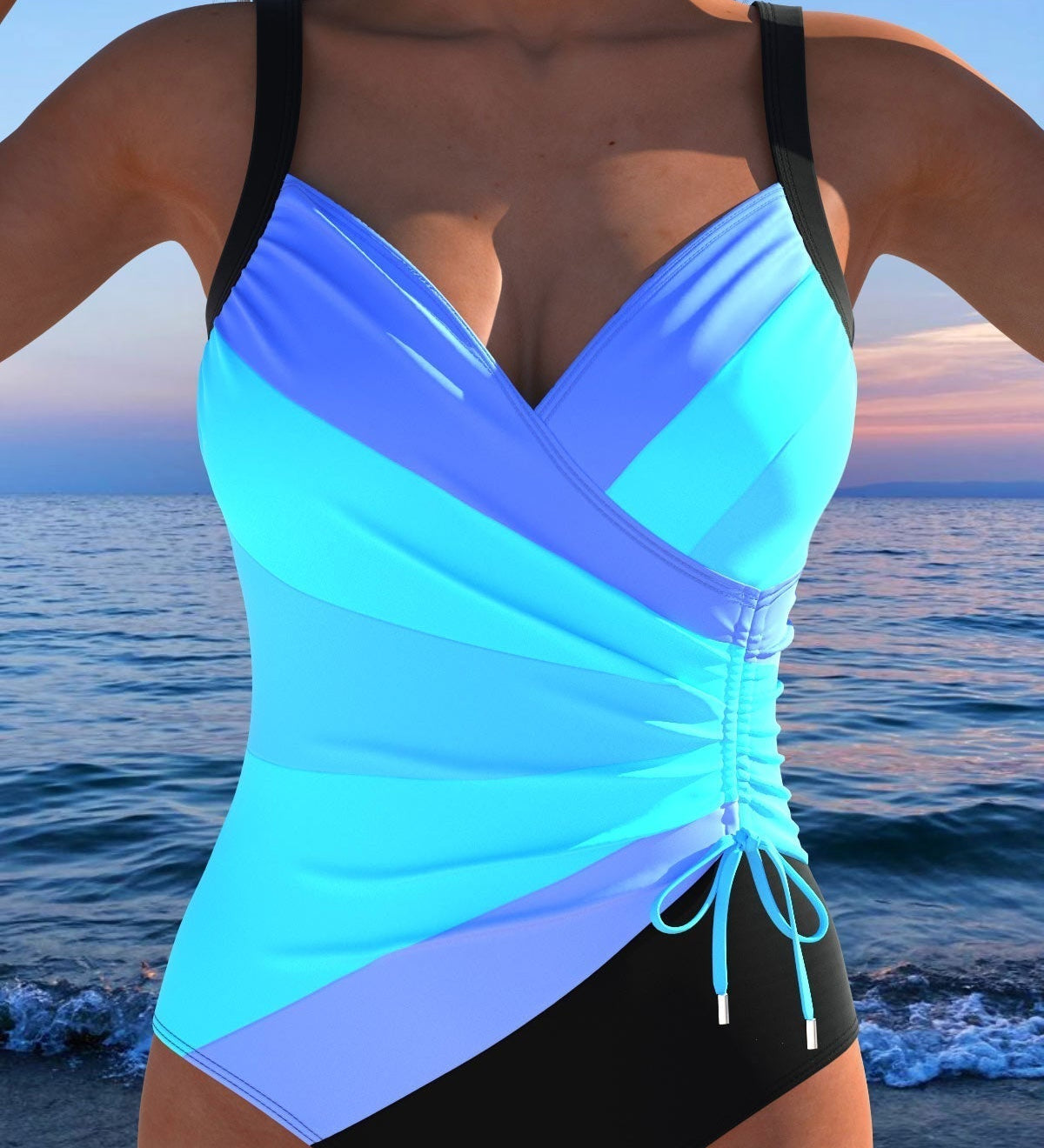 Greta | Costume da bagno di lusso con motivo multicolore