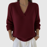 Faye | Maglione a collo V morbido dallo stile casual