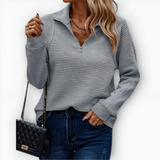 Nina - Maglietta elegante con mezza zip