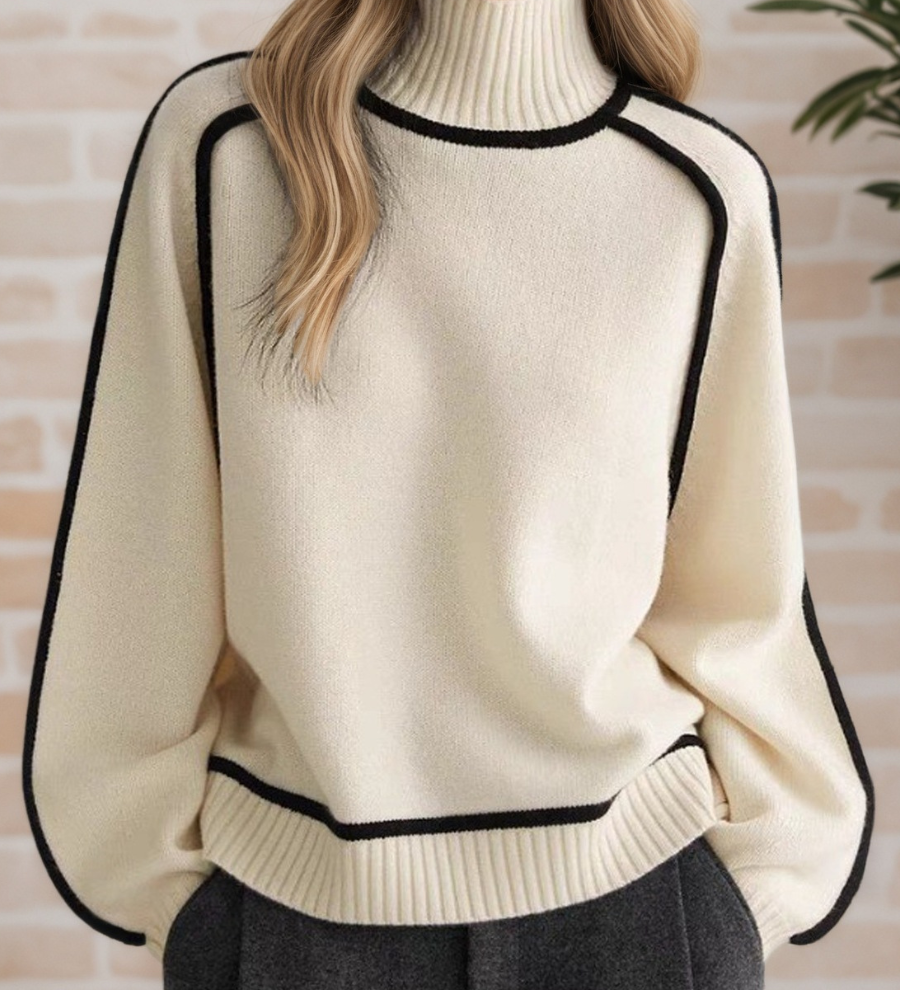 Donna | Maglione Elegante con Collo Alto