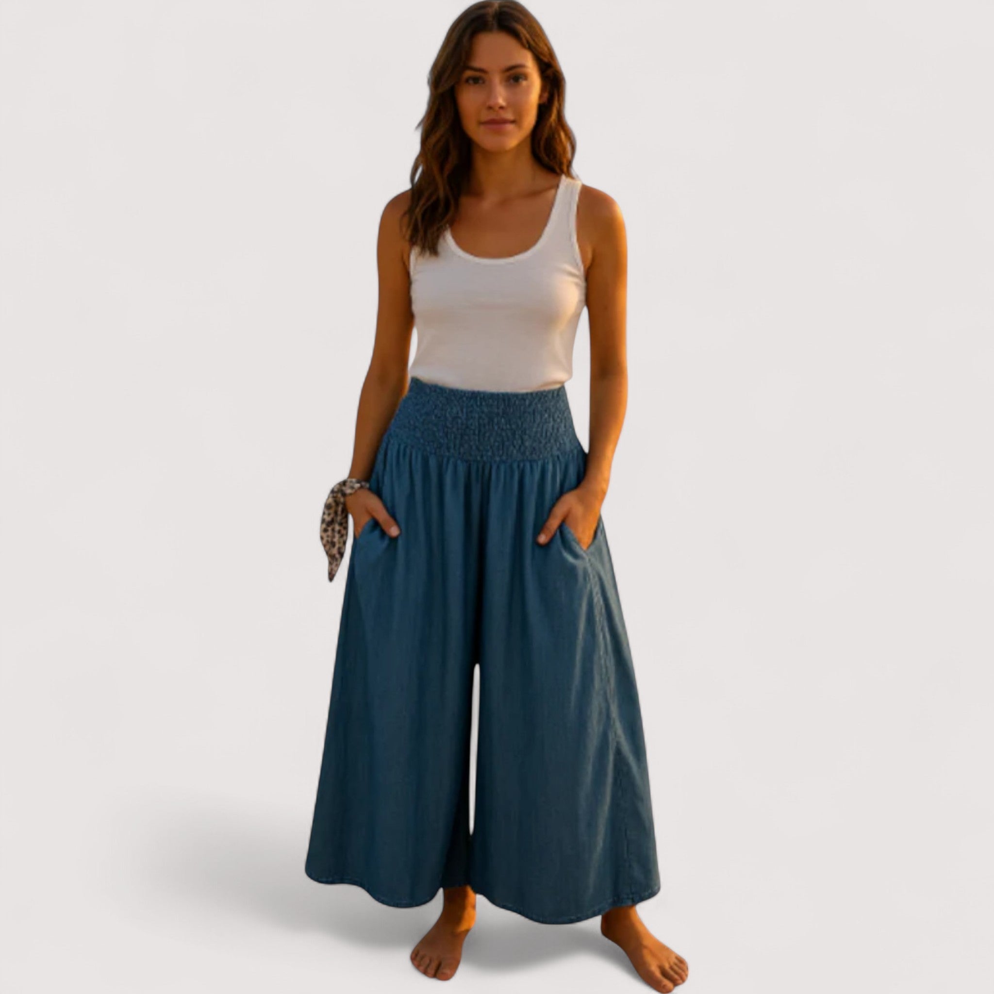 Merete - Pantaloni a vita alta