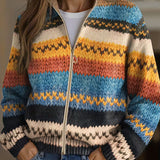 Beatrix | Cardigan in Maglia con Righe Zigzag