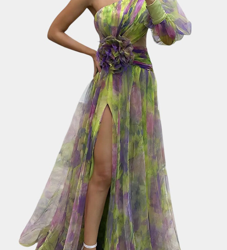 Teodora Abito Maxi Asimmetrico