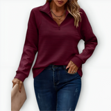Nina - Maglietta elegante con mezza zip