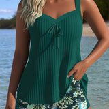 Julia | Tankini a righe con parte inferiore da bagno a due pezzi