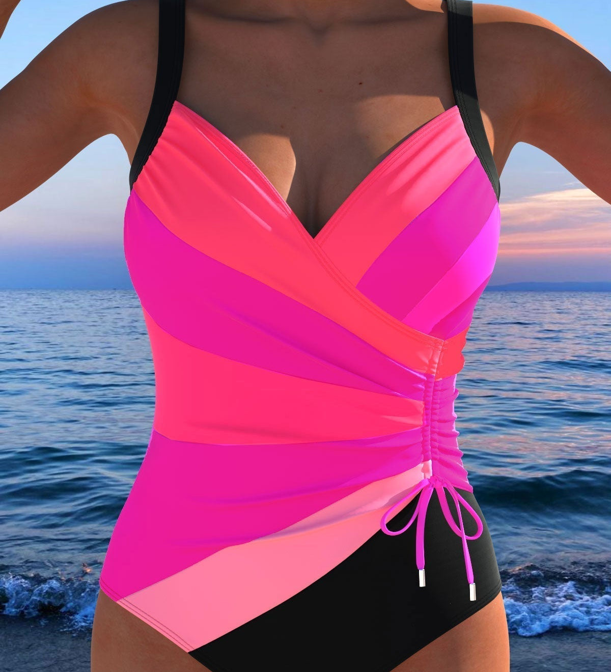 Greta | Costume da bagno di lusso con motivo multicolore
