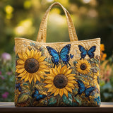 Borse Fatte a Mano - Girasoli e Farfalle Blu