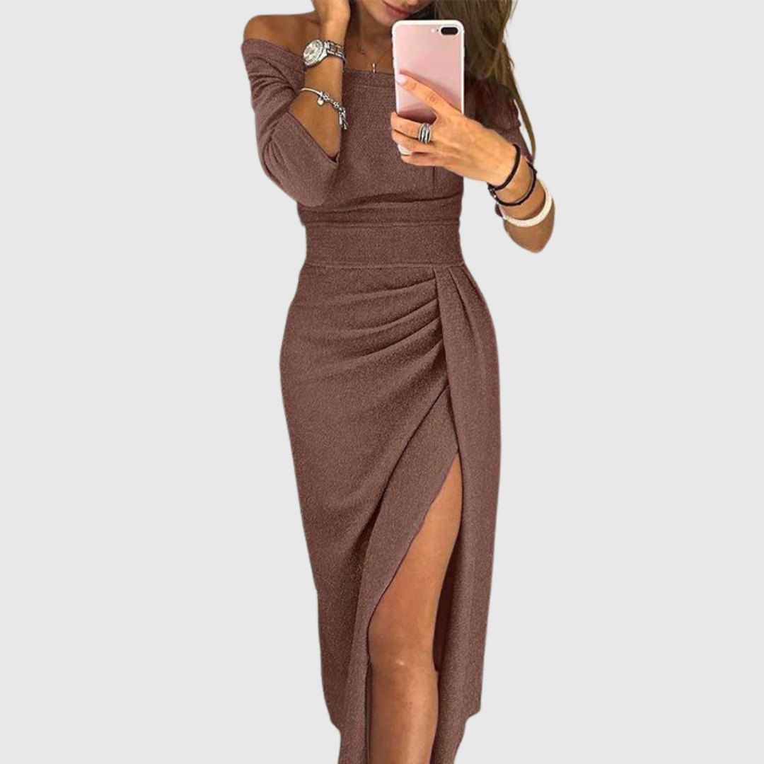 Evelyn - Abito elegante con spalle scoperte