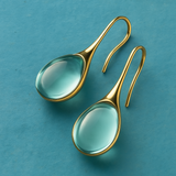Orecchini in cristallo color oro e argento