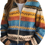 Beatrix | Cardigan in Maglia con Righe Zigzag