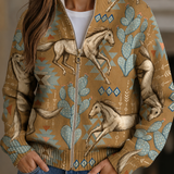 Winona | Cardigan con zip nel deserto e cactus