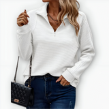 Nina - Maglietta elegante con mezza zip