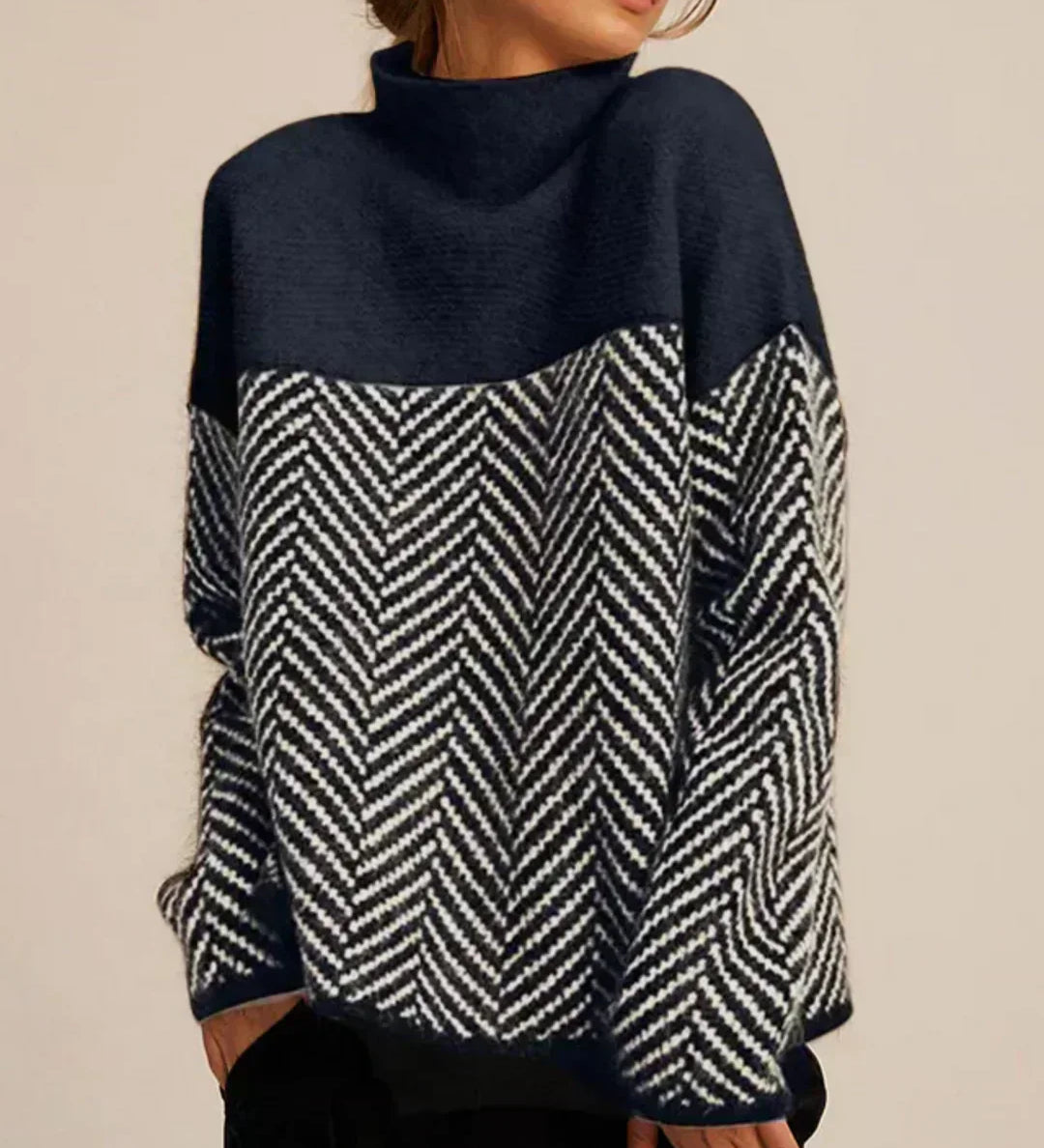 Norah | Maglione in Cotone con Collo Alto
