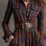 Elena - Camicia-abito a quadri