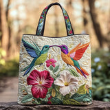 Borse Fatte a Mano - Colibrì e fiori bianchi