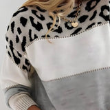 Diane | Maglione in Maglia con Accento Leopardato