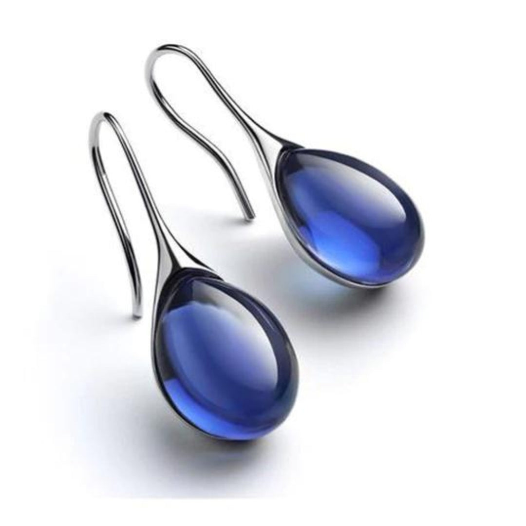 Orecchini in cristallo color oro e argento