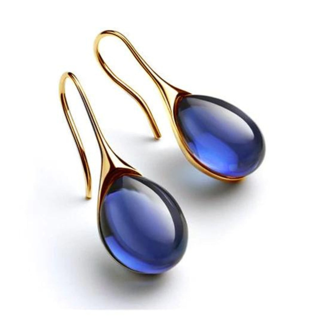 Orecchini in cristallo color oro e argento
