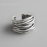 Anello regolabile in argento sterling 925