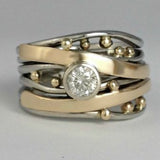 Kraljevski - Anello Vintage con Zirconi Incastonati