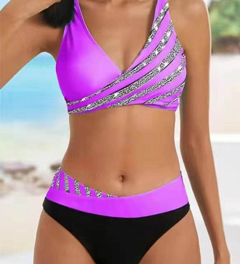 Mona | Bikini con motivo in tonalità calde