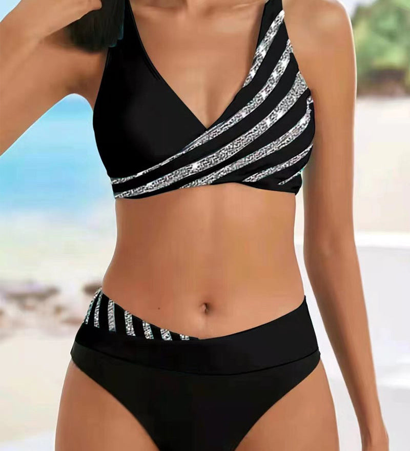 Mona | Bikini con motivo in tonalità calde
