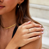 Mir - Anello con Cristalli e Vite d'Uva in Oro