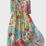 Abito Fiorito Multicolore