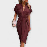Serena – Elegante e comodo vestito midi a portafoglio
