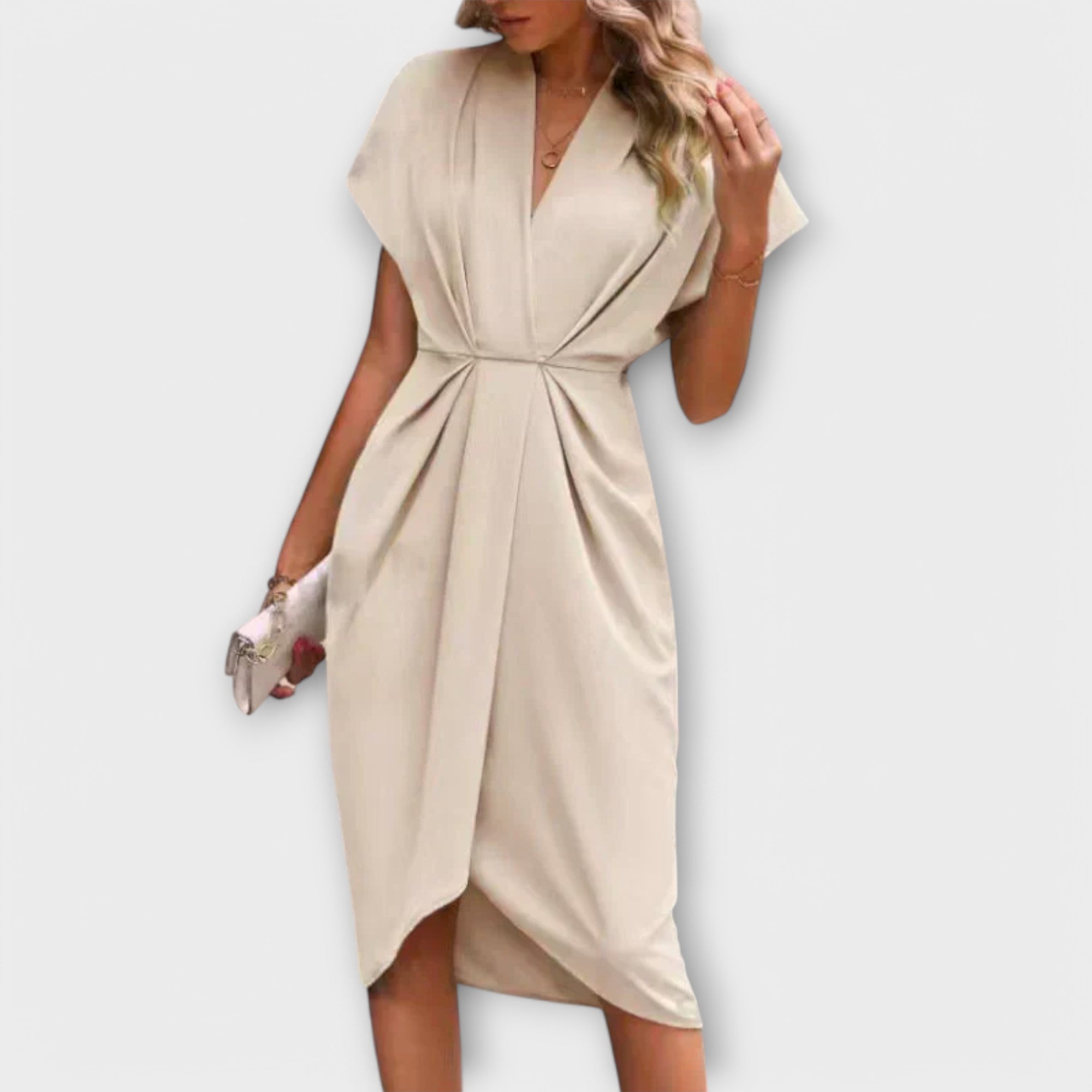 Serena – Elegante e comodo vestito midi a portafoglio