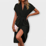 Serena – Elegante e comodo vestito midi a portafoglio